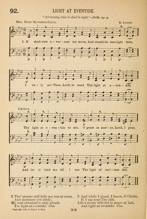 Our Glad Hosanna: for the service of Song in the Sunday School, the Social Gathering, and the Prayer Meeting page 52