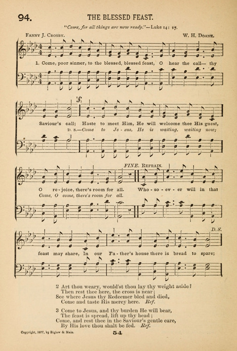 Our Glad Hosanna: for the service of Song in the Sunday School, the Social Gathering, and the Prayer Meeting page 54