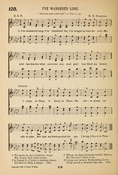 Our Glad Hosanna: for the service of Song in the Sunday School, the Social Gathering, and the Prayer Meeting page 72