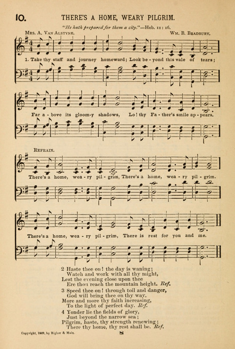 Our Glad Hosanna: for the service of Song in the Sunday School, the Social Gathering, and the Prayer Meeting page 8