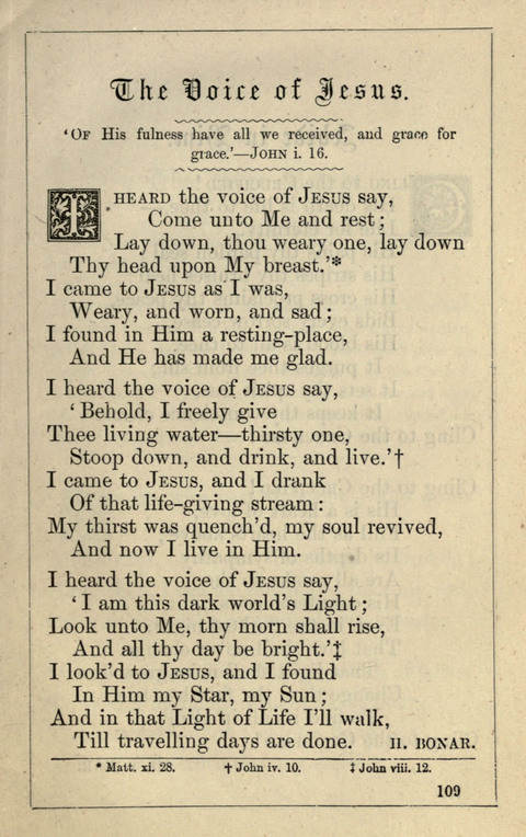 One Hundred Choice Hymns: in large type page 109