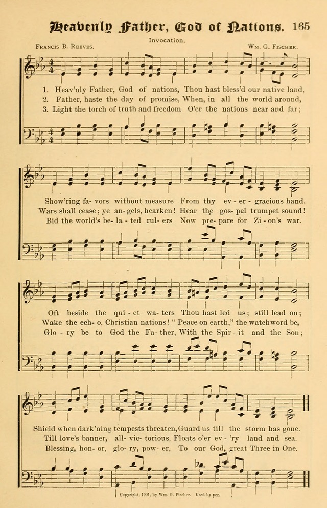 Our Hymns: compiled for use in the services of the Baptist Temple page 165