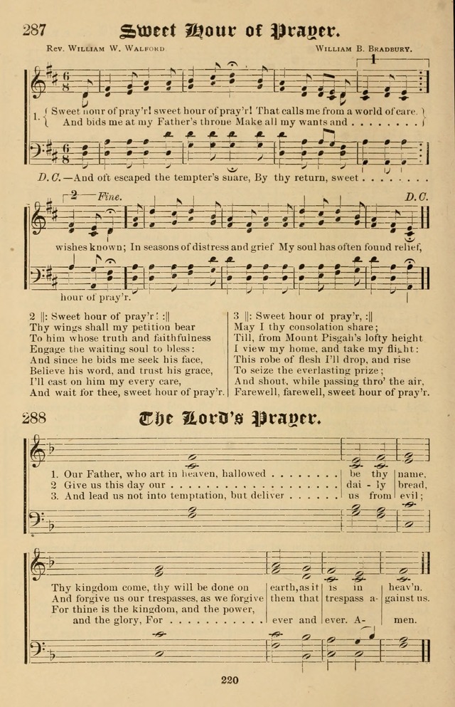Our Hymns: compiled for use in the services of the Baptist Temple page 220