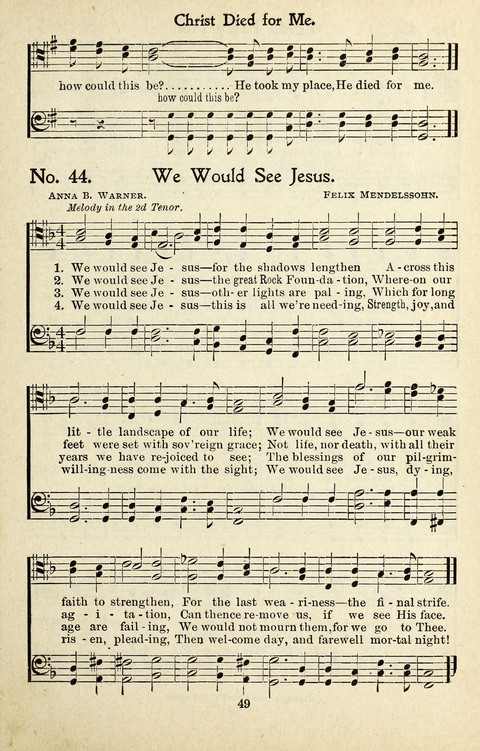 One Hundred Gospel Hymns: for male voices page 47