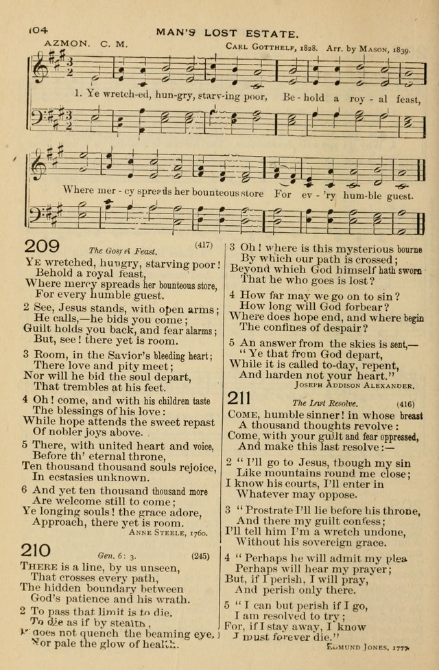 The Otterbein Hymnal: for use in public and social worship page 109