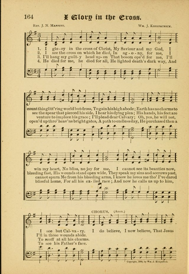 Our Praise in Song: a collection of hymns and sacred melodies, adapted for use by Sunday schools, Endeavor societies, Epworth Leagues, evangelists, pastors, choristers, etc. page 164