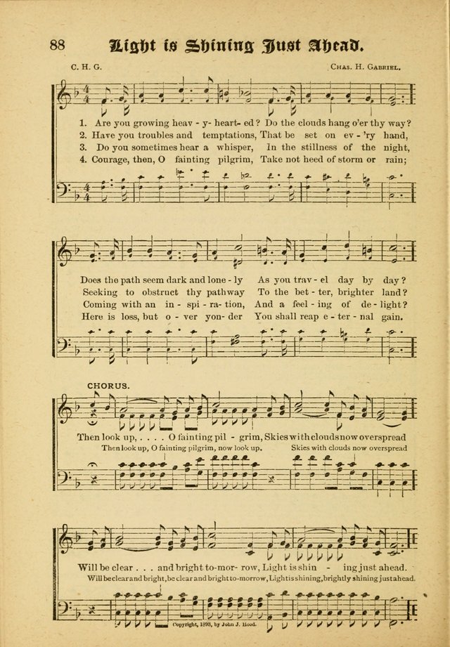 Our Praise in Song: a collection of hymns and sacred melodies, adapted for use by Sunday schools, Endeavor societies, Epworth Leagues, evangelists, pastors, choristers, etc. page 88