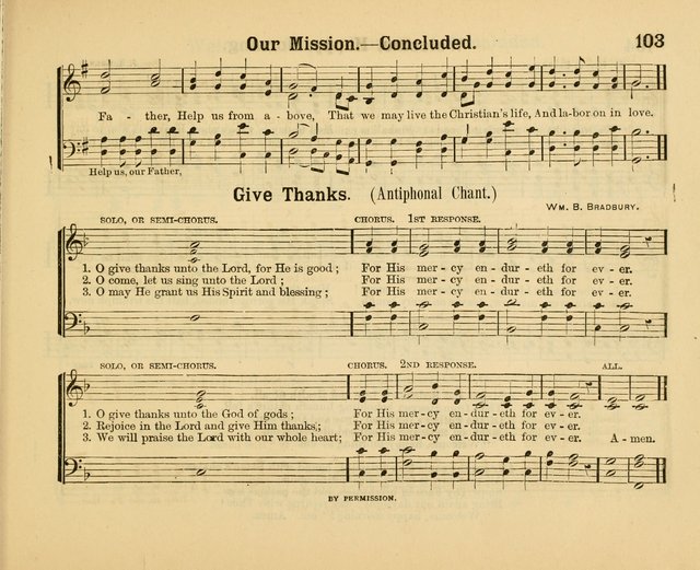 Our Song Book: a collection of songs selected and edited expressly for the Sunday School of the First Baptist Peddie Memorial Church, Newark, N. J. page 102