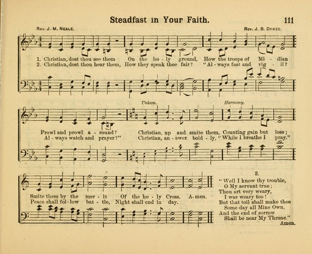 Our Song Book: a collection of songs selected and edited expressly for the Sunday School of the First Baptist Peddie Memorial Church, Newark, N. J. page 110