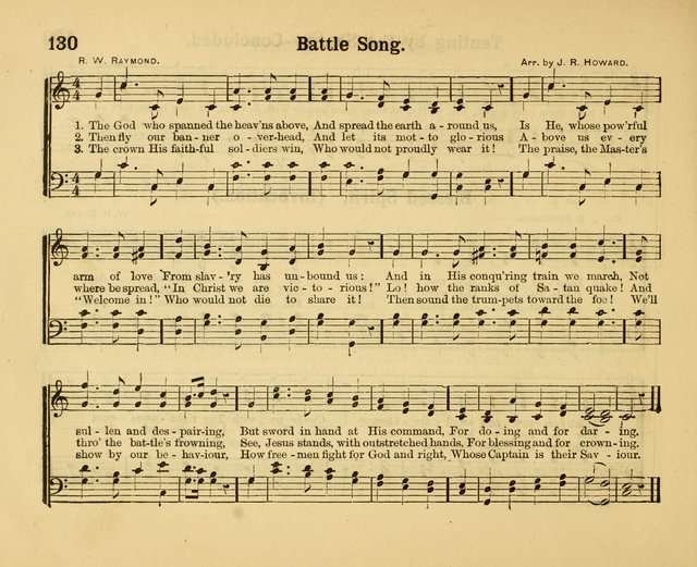 Our Song Book: a collection of songs selected and edited expressly for the Sunday School of the First Baptist Peddie Memorial Church, Newark, N. J. page 129