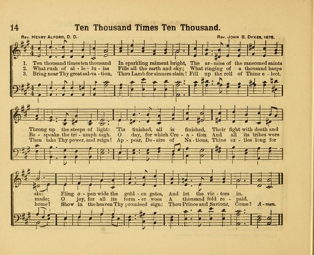 Our Song Book: a collection of songs selected and edited expressly for the Sunday School of the First Baptist Peddie Memorial Church, Newark, N. J. page 13