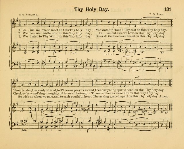 Our Song Book: a collection of songs selected and edited expressly for the Sunday School of the First Baptist Peddie Memorial Church, Newark, N. J. page 130