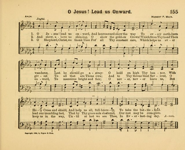 Our Song Book: a collection of songs selected and edited expressly for the Sunday School of the First Baptist Peddie Memorial Church, Newark, N. J. page 154
