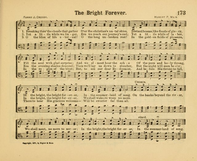 Our Song Book: a collection of songs selected and edited expressly for the Sunday School of the First Baptist Peddie Memorial Church, Newark, N. J. page 172