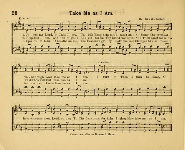 Our Song Book: a collection of songs selected and edited expressly for the Sunday School of the First Baptist Peddie Memorial Church, Newark, N. J. page 27