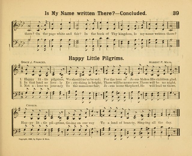 Our Song Book: a collection of songs selected and edited expressly for the Sunday School of the First Baptist Peddie Memorial Church, Newark, N. J. page 38