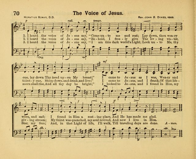 Our Song Book: a collection of songs selected and edited expressly for the Sunday School of the First Baptist Peddie Memorial Church, Newark, N. J. page 69