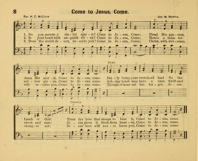 Our Song Book: a collection of songs selected and edited expressly for the Sunday School of the First Baptist Peddie Memorial Church, Newark, N. J. page 7