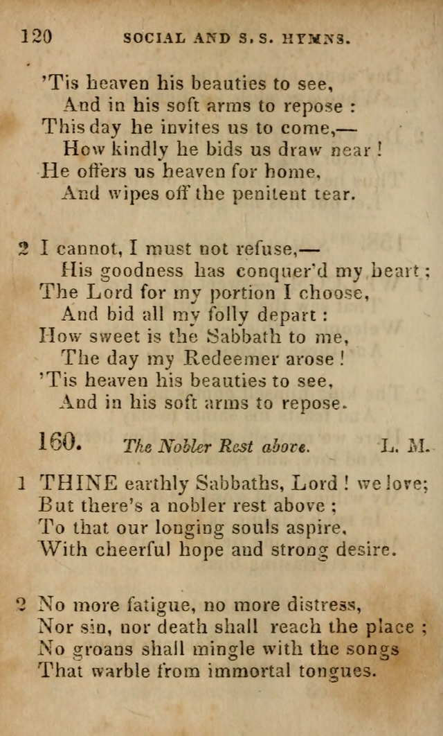 Oberlin social & sabbath school hymn book page 120