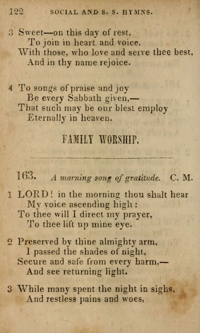 Oberlin social & sabbath school hymn book page 122