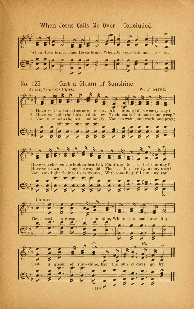 Onward and Upward No. 2: a collection of gospel songs and hymns for Sunday-schools, Endeavor societies, Epworth leagues, devotional meetings, chapel exercises, revivals, etc. page 9