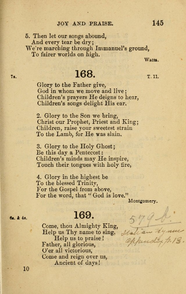 Offices of Worship and Hymns: principally for use in schools. with an appendix of tunes (2nd and rev. ed.) page 145