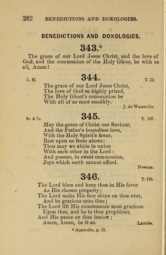 Offices of Worship and Hymns: principally for use in schools. with an appendix of tunes (2nd and rev. ed.) page 262