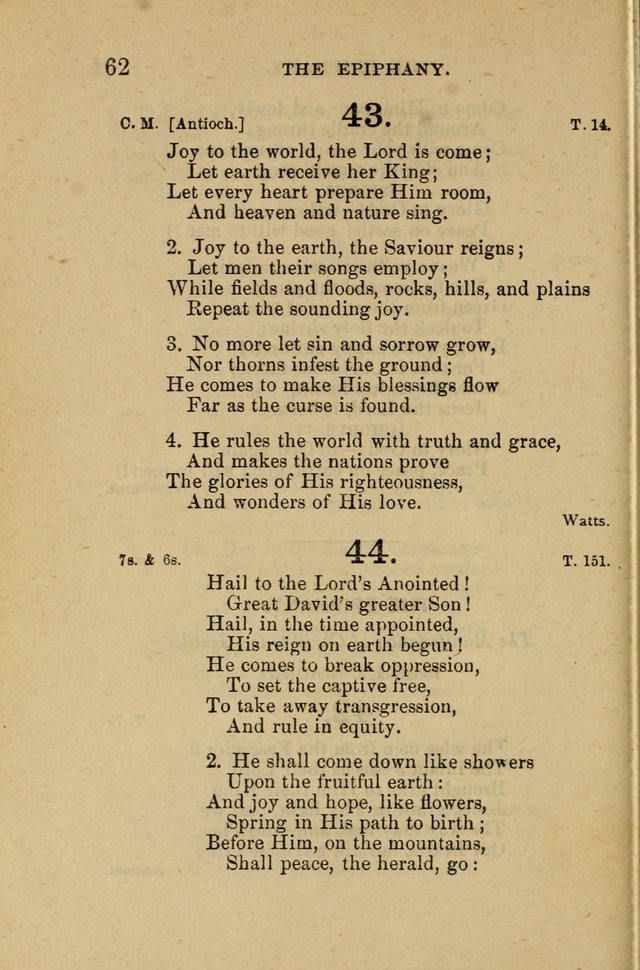 Offices of Worship and Hymns: principally for use in schools. with an appendix of tunes (2nd and rev. ed.) page 62