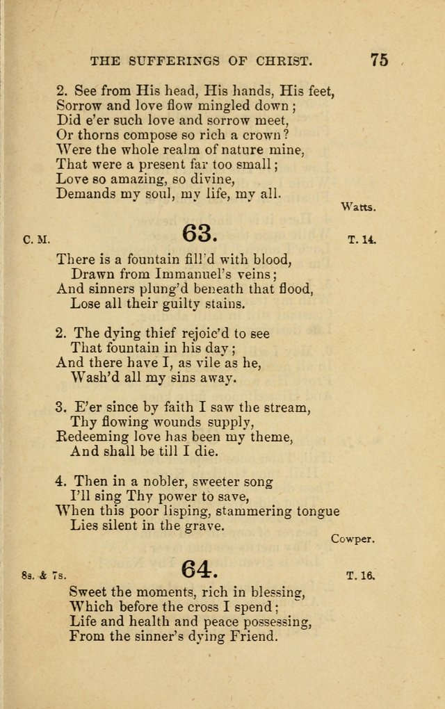 Offices of Worship and Hymns: principally for use in schools. with an appendix of tunes (2nd and rev. ed.) page 75