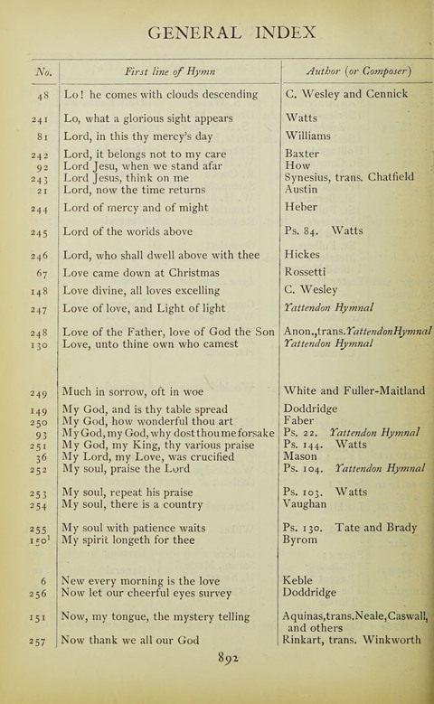 The Oxford Hymn Book page 891