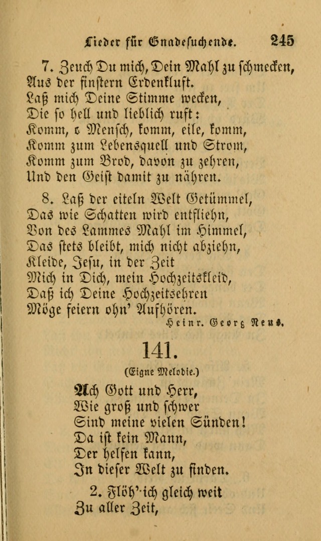 Die Pilgerharfe: eine sammlung evangelischer lieder, für den Gebrauch gläubig getauster Christen und der Gemeinden des Herrn in Nordamerika page 245