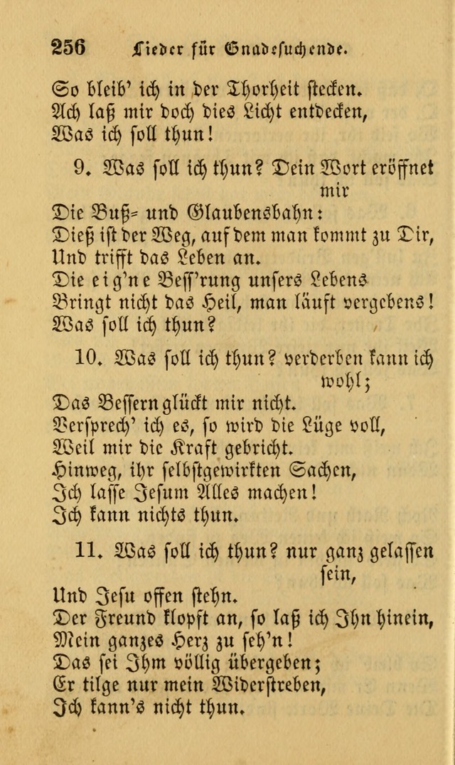 Die Pilgerharfe: eine sammlung evangelischer lieder, für den Gebrauch gläubig getauster Christen und der Gemeinden des Herrn in Nordamerika page 256