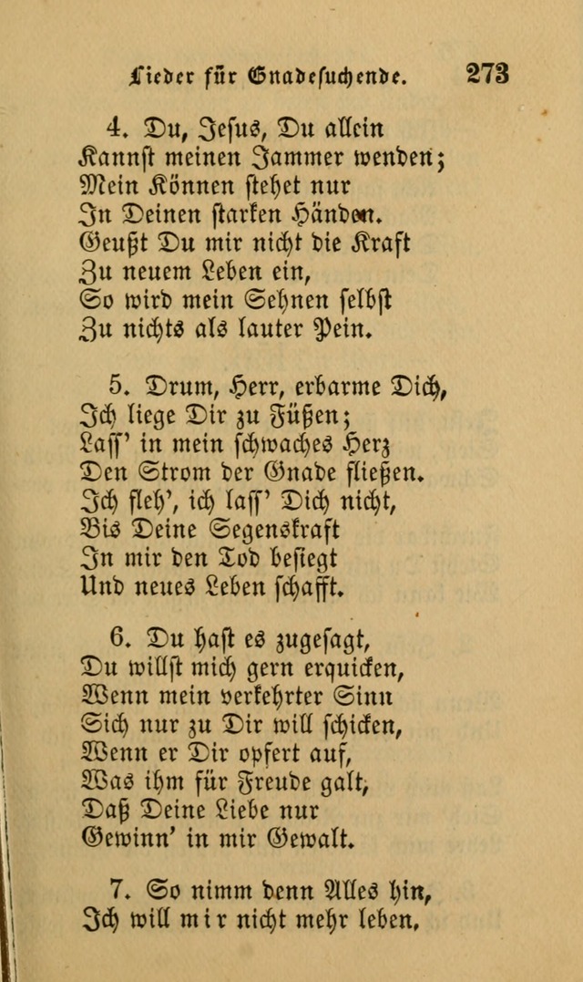 Die Pilgerharfe: eine sammlung evangelischer lieder, für den Gebrauch gläubig getauster Christen und der Gemeinden des Herrn in Nordamerika page 273