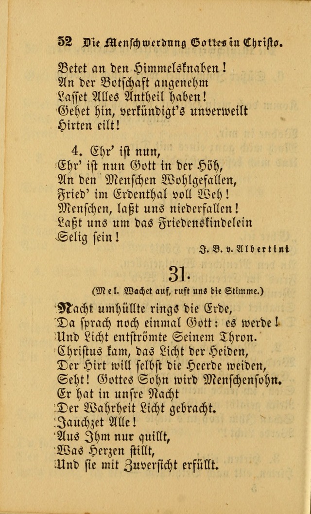 Die Pilgerharfe: eine sammlung evangelischer lieder, für den Gebrauch gläubig getauster Christen und der Gemeinden des Herrn in Nordamerika page 52