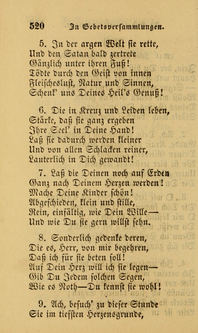 Die Pilgerharfe: eine sammlung evangelischer lieder, für den Gebrauch gläubig getauster Christen und der Gemeinden des Herrn in Nordamerika page 520