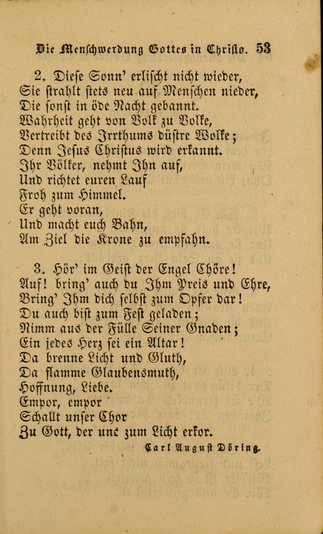 Die Pilgerharfe: eine sammlung evangelischer lieder, für den Gebrauch gläubig getauster Christen und der Gemeinden des Herrn in Nordamerika page 53