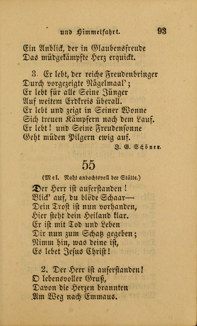 Die Pilgerharfe: eine sammlung evangelischer lieder, für den Gebrauch gläubig getauster Christen und der Gemeinden des Herrn in Nordamerika page 93