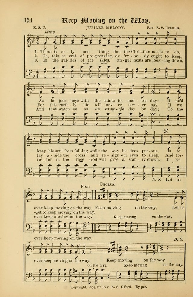 The Peacemaker: a collection of sacred songs and hymns for use in all services of the church, Sunday-school, home circle, and all kinds of evangelistic work page 154