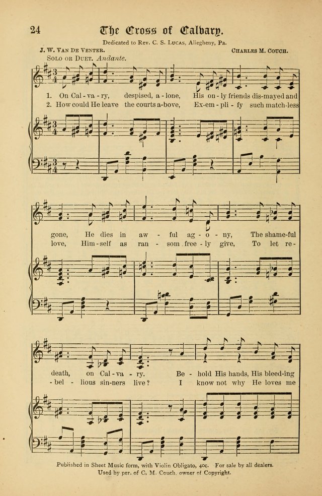 The Peacemaker: a collection of sacred songs and hymns for use in all services of the church, Sunday-school, home circle, and all kinds of evangelistic work page 24
