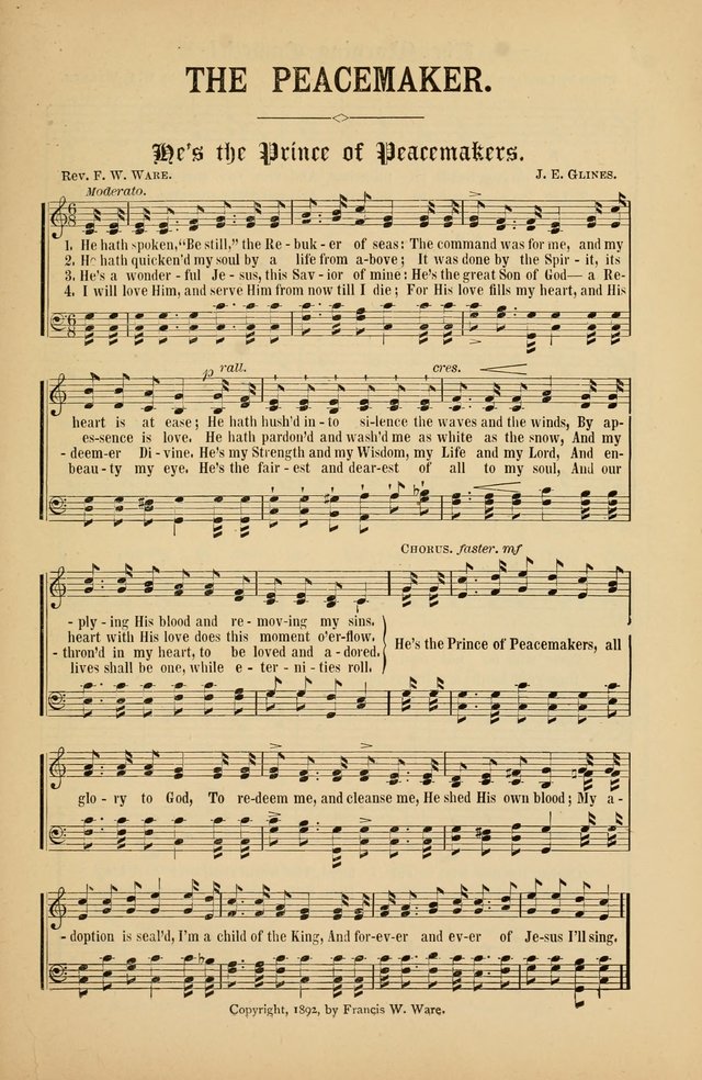 The Peacemaker: a collection of sacred songs and hymns for use in all services of the church, Sunday-school, home circle, and all kinds of evangelistic work page 3