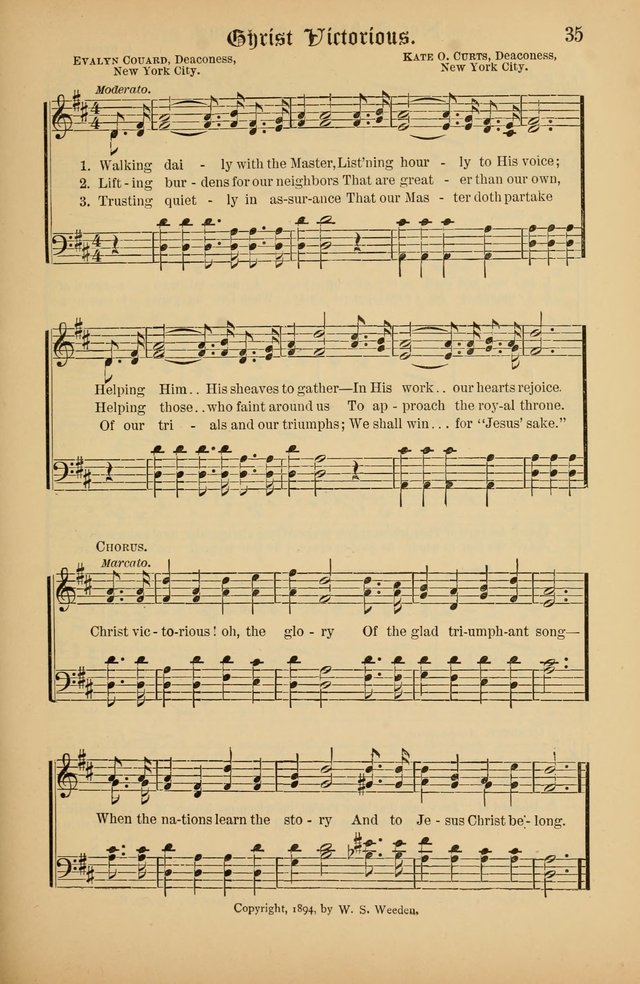 The Peacemaker: a collection of sacred songs and hymns for use in all services of the church, Sunday-school, home circle, and all kinds of evangelistic work page 35