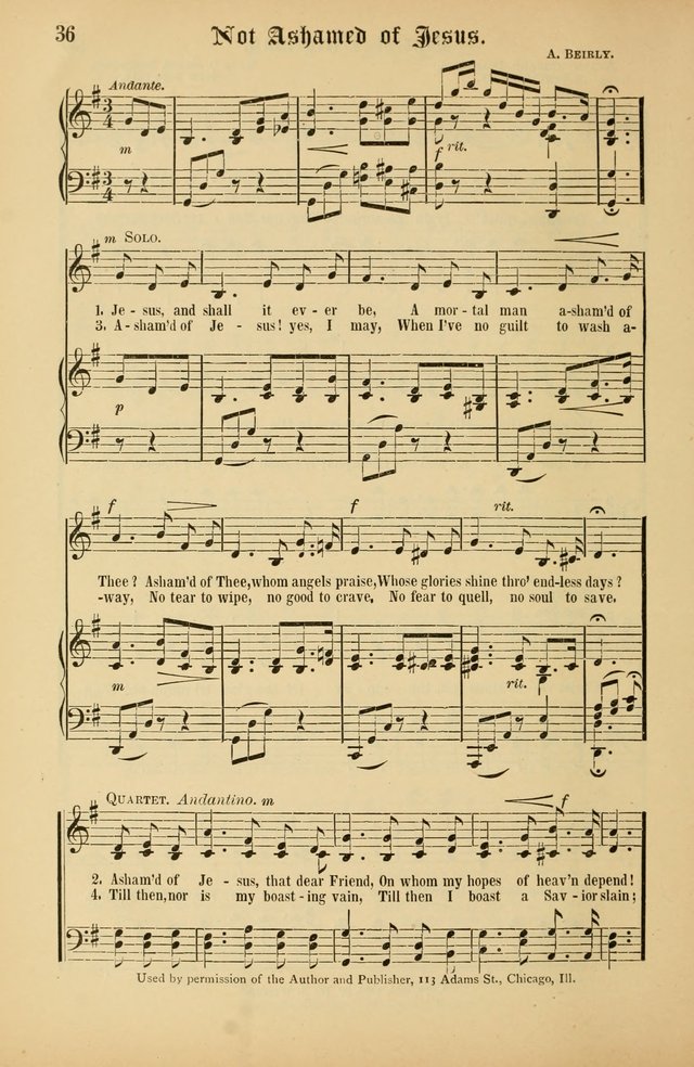 The Peacemaker: a collection of sacred songs and hymns for use in all services of the church, Sunday-school, home circle, and all kinds of evangelistic work page 36