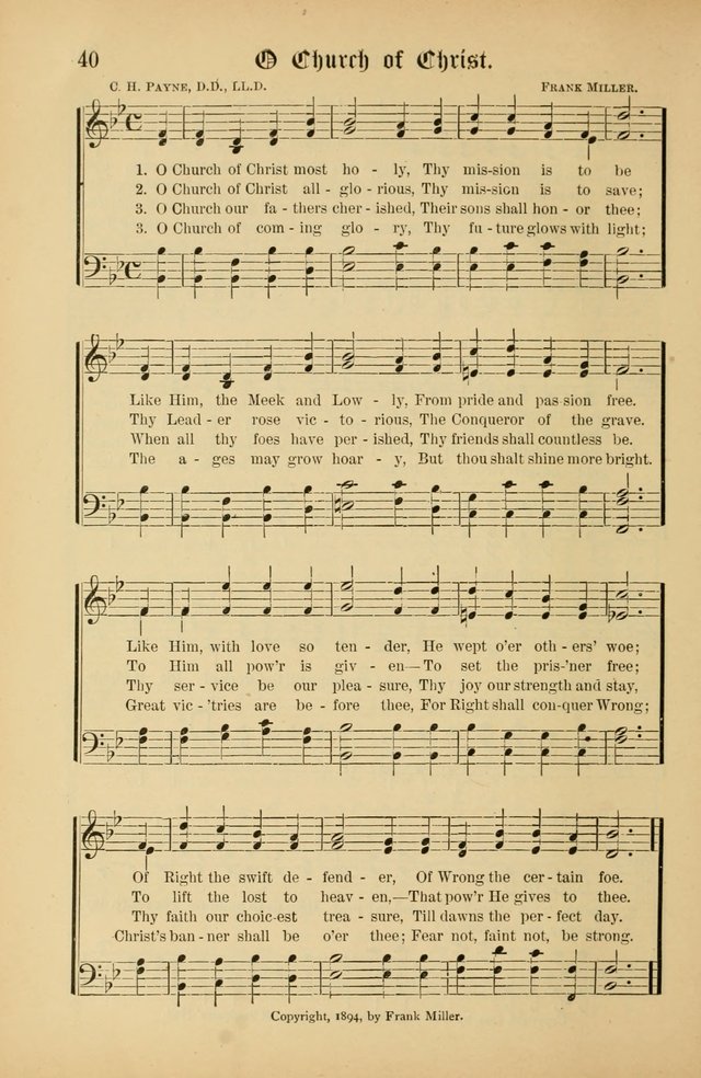 The Peacemaker: a collection of sacred songs and hymns for use in all services of the church, Sunday-school, home circle, and all kinds of evangelistic work page 40