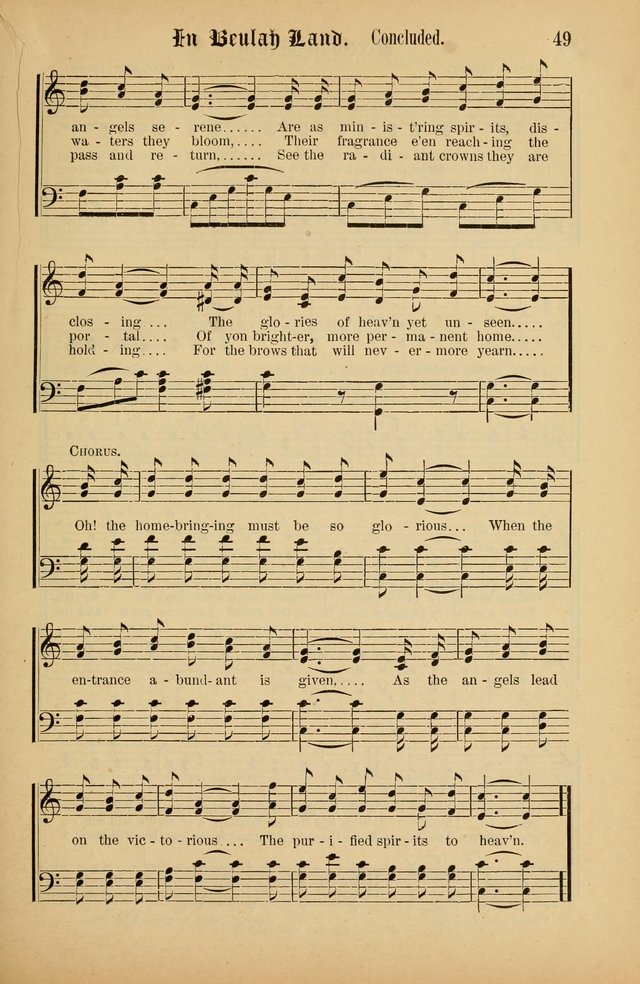 The Peacemaker: a collection of sacred songs and hymns for use in all services of the church, Sunday-school, home circle, and all kinds of evangelistic work page 49