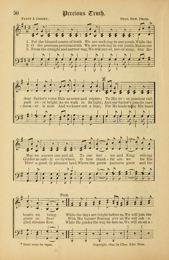 The Peacemaker: a collection of sacred songs and hymns for use in all services of the church, Sunday-school, home circle, and all kinds of evangelistic work page 50