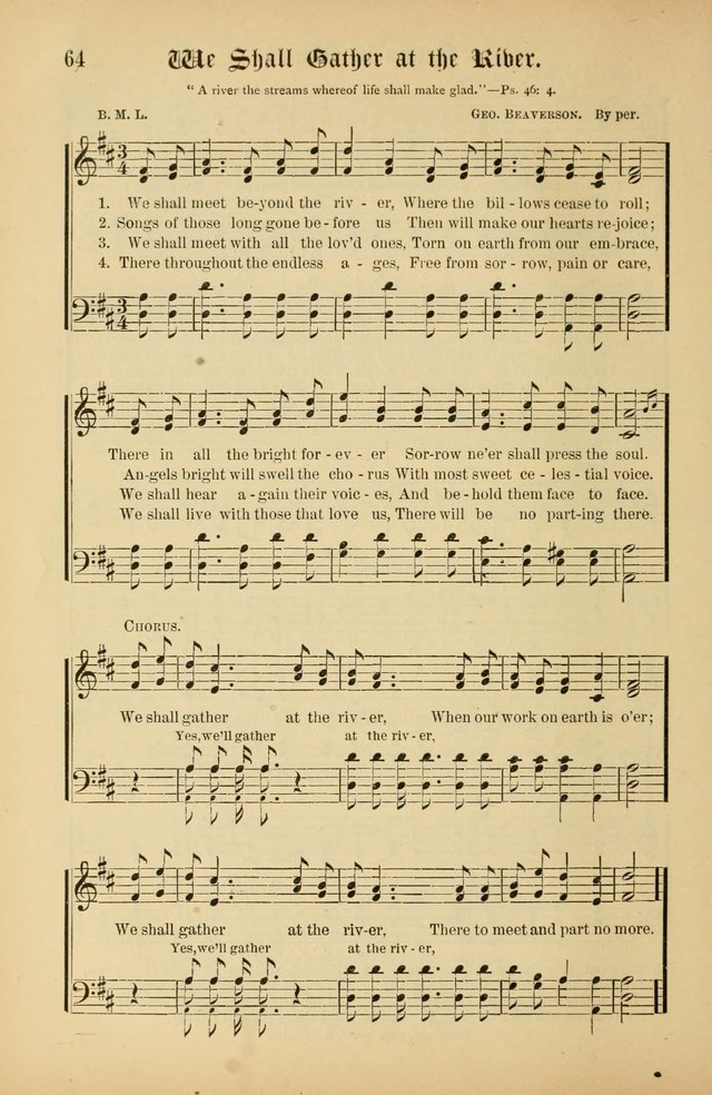 The Peacemaker: a collection of sacred songs and hymns for use in all services of the church, Sunday-school, home circle, and all kinds of evangelistic work page 64