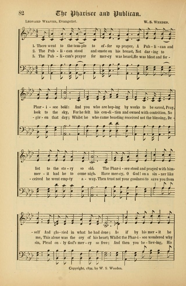 The Peacemaker: a collection of sacred songs and hymns for use in all services of the church, Sunday-school, home circle, and all kinds of evangelistic work page 82