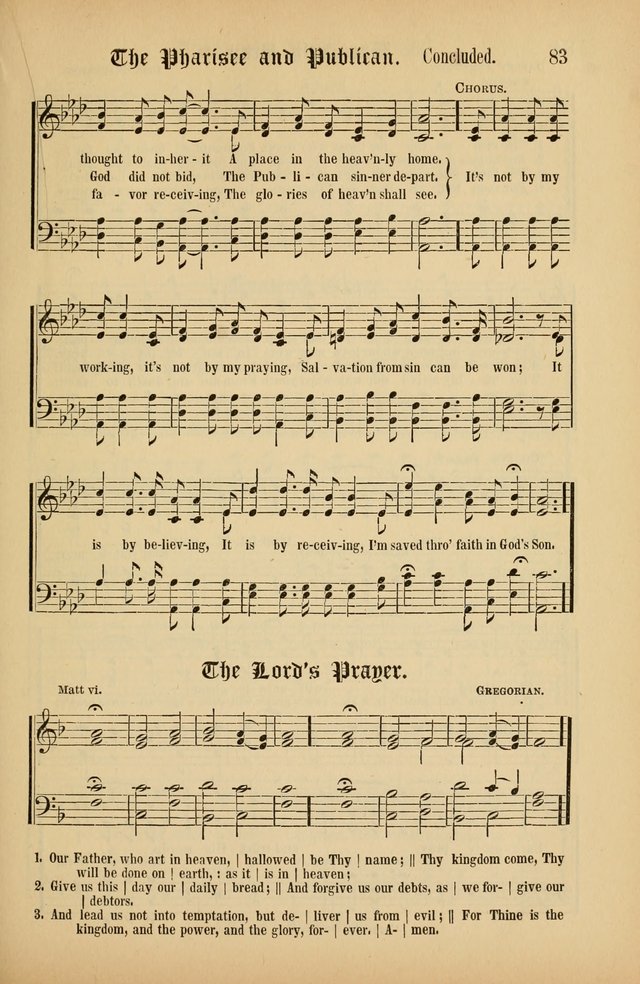 The Peacemaker: a collection of sacred songs and hymns for use in all services of the church, Sunday-school, home circle, and all kinds of evangelistic work page 83