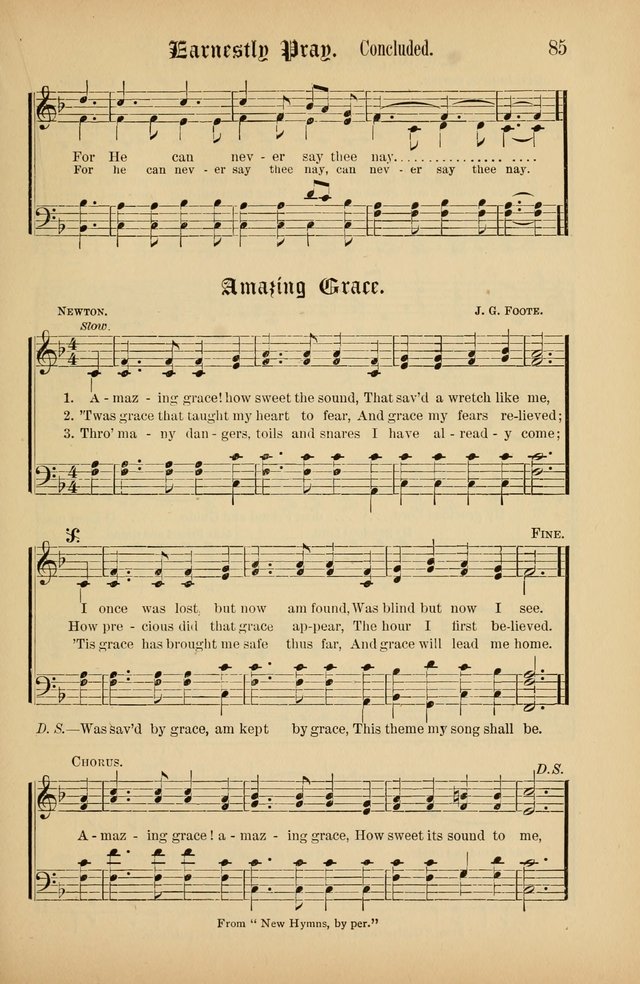 The Peacemaker: a collection of sacred songs and hymns for use in all services of the church, Sunday-school, home circle, and all kinds of evangelistic work page 85