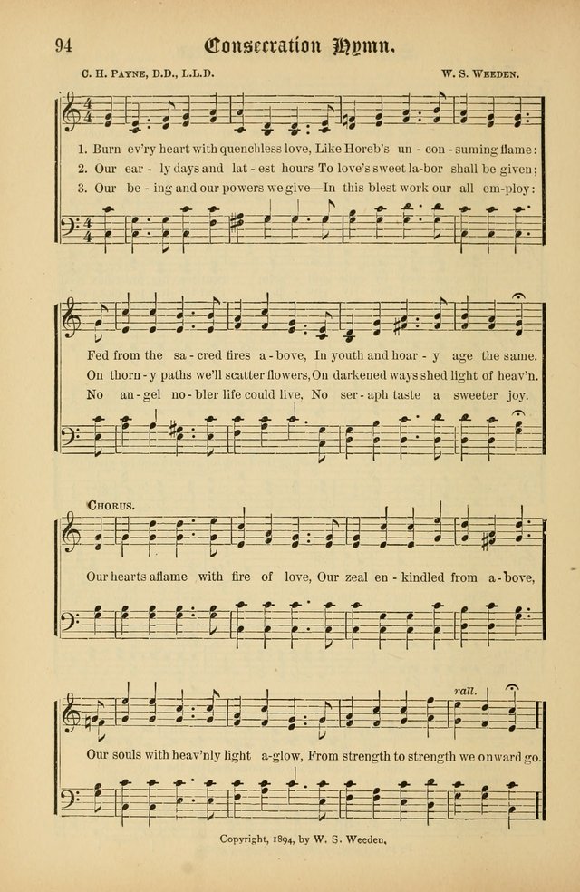 The Peacemaker: a collection of sacred songs and hymns for use in all services of the church, Sunday-school, home circle, and all kinds of evangelistic work page 94